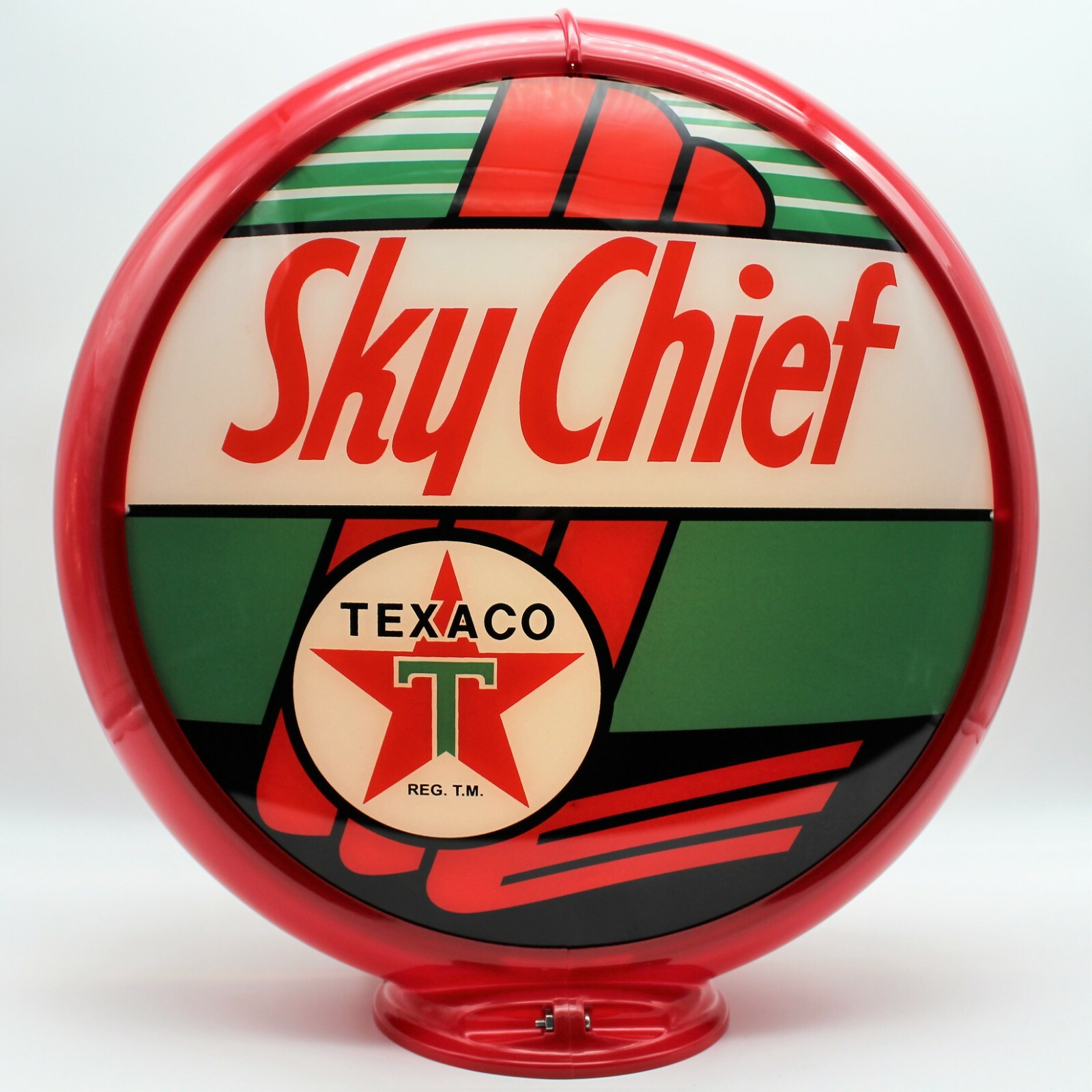 TEXACO SKY CHIEF 13.5″ Gas Pump Globe – SHIPS FULLY ASSEMBLED! MADE IN THE USA!!