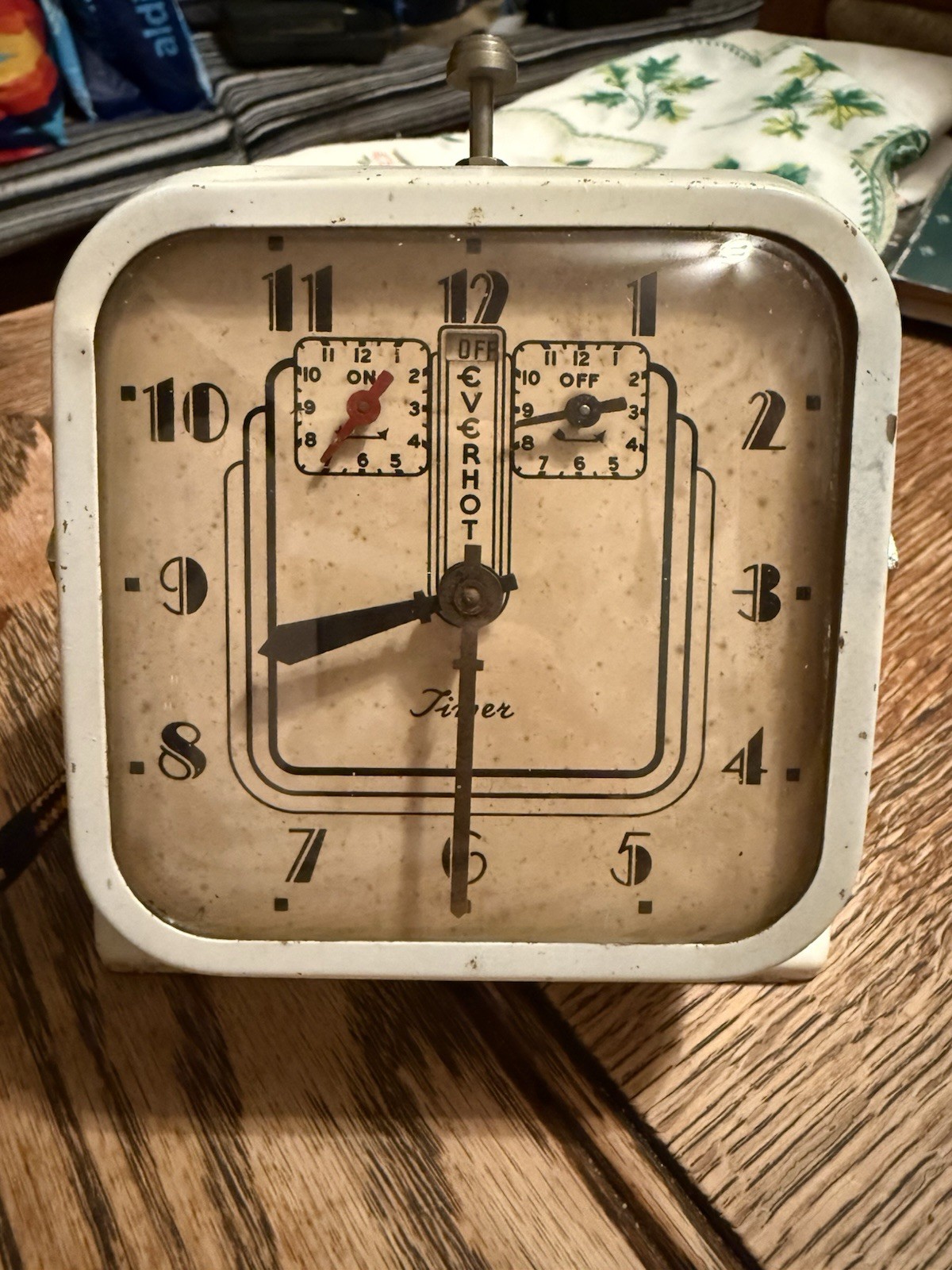 Vintage Everhot Electric Timer Clock – Art Deco Kitchen Appliance – Tested