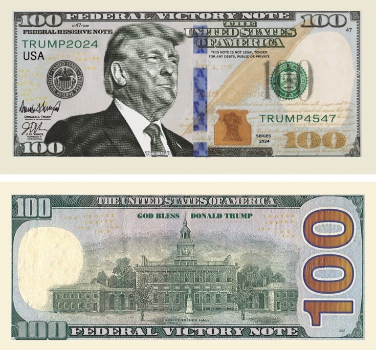 ✅ Pack of 100 Donald Trump Presidential Century Dollar Bills Novelty Money ✅