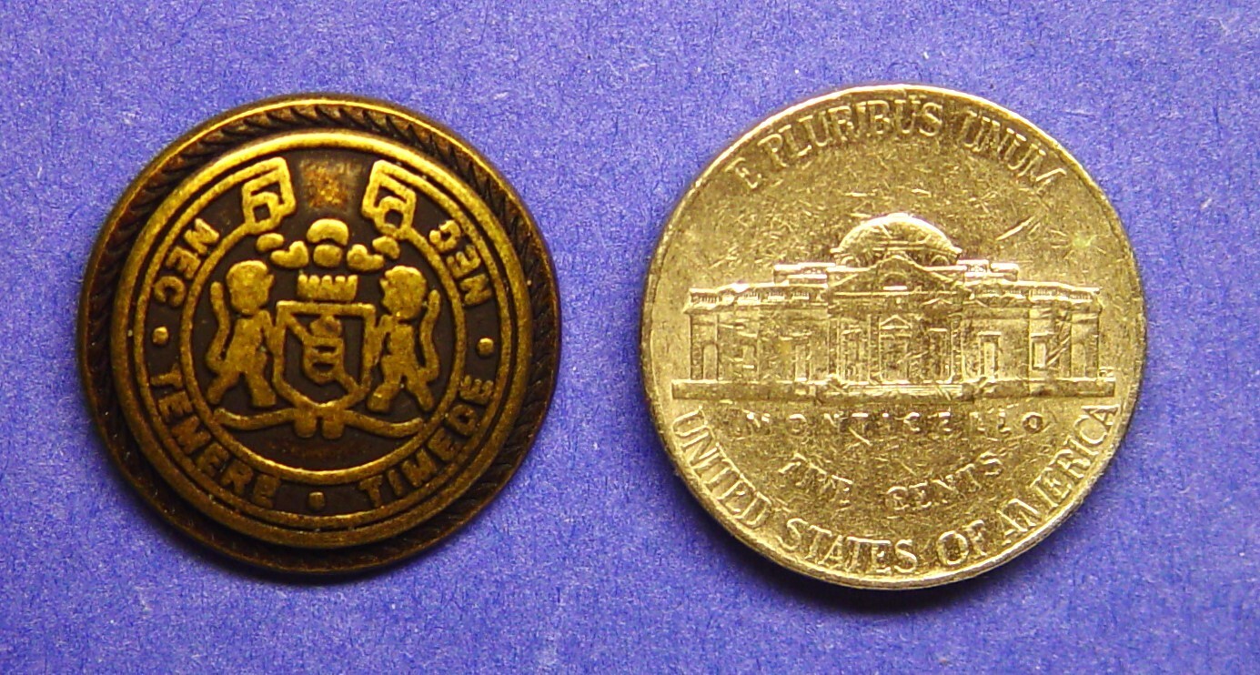 JOSEPH & FEISS replacement buttons 8 dark bronze metal buttons, GOOD USED COND.