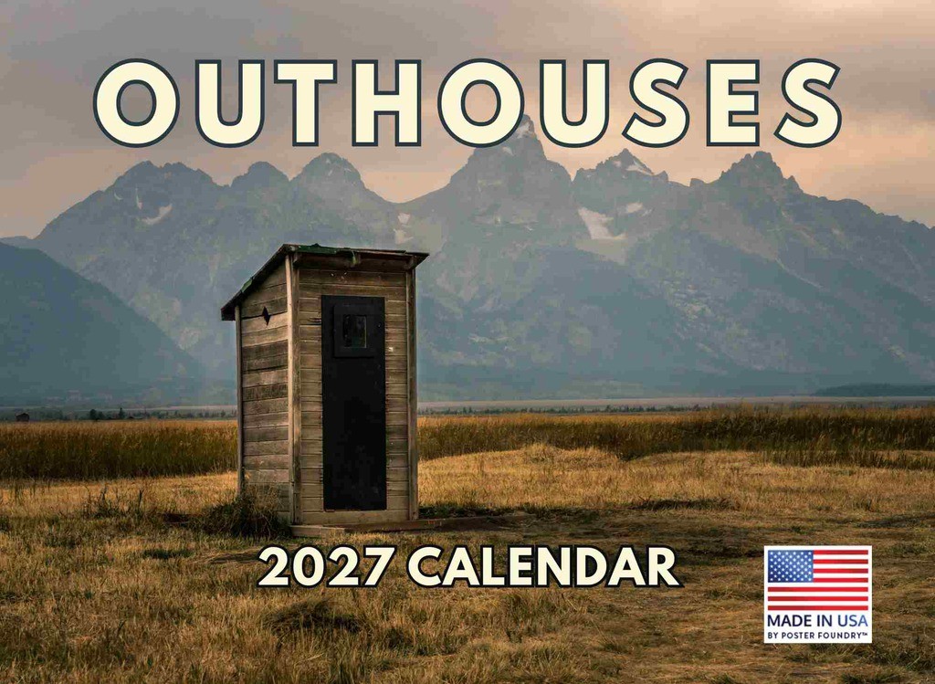 Outhouse Calendar 2027 Monthly Wall Calender 12 Month