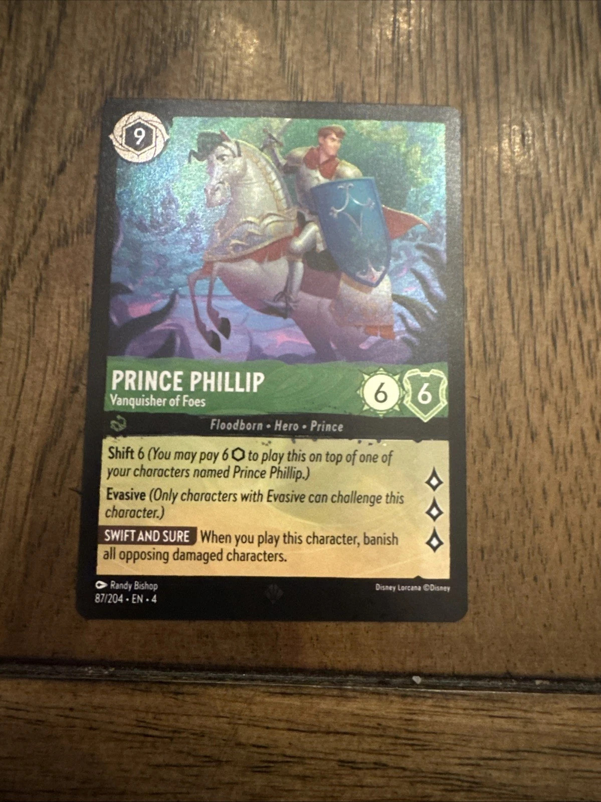 Disney Lorcana TCG Prince Phillip 87/204 Ursula’s Return Super Rare Foil