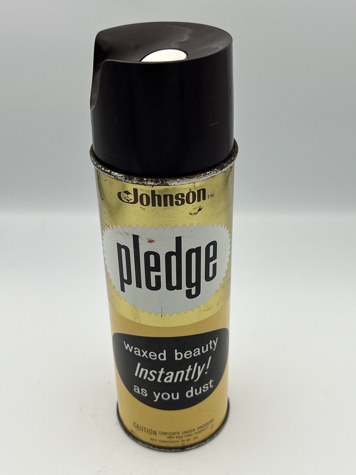 Vtg 1960s PLEDGE can S C Johnson wax spray dust Prop