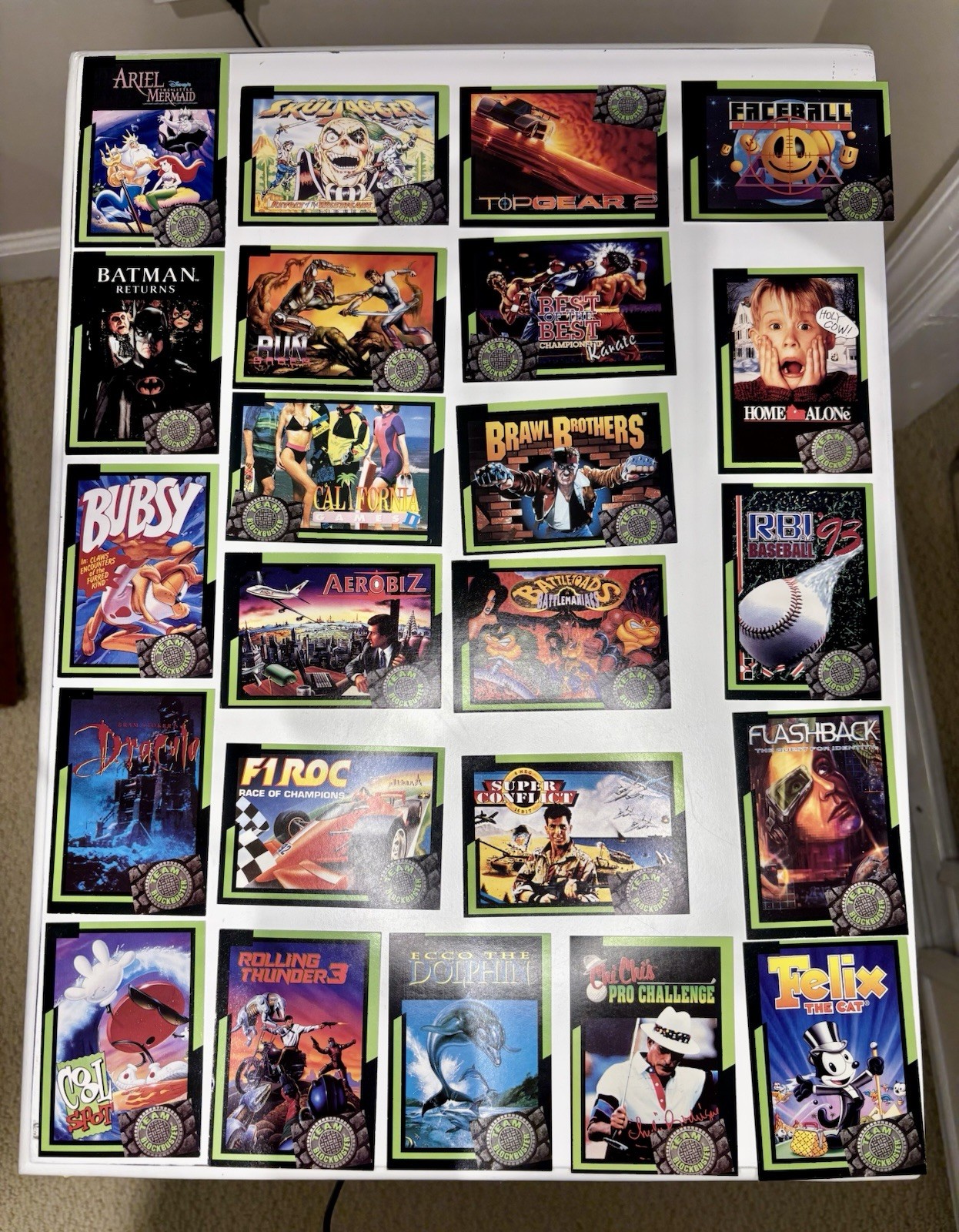 1993 TEAM BLOCKBUSTER VIDEO GAMING 1-50 CARD SET MARVEL STAR WARS BATMAN X-MEN