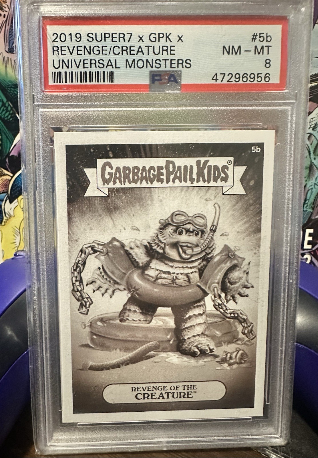 2019 Garbage Pail Kids Universal Monsters Revenge of the Creature PSA 8