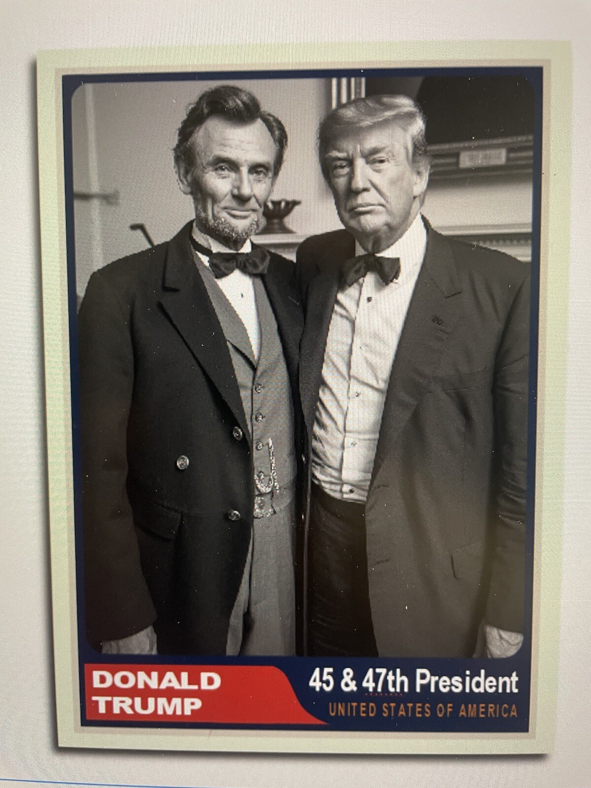 Donald Trump 2024 “Team Trump” Custom ACEO Trump & Abe 1861