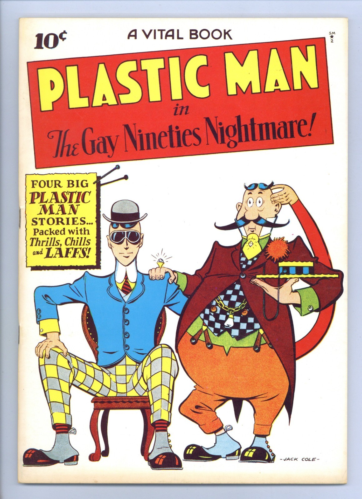 FLASHBACK 33 (VF) reprints 1944 PLASTIC MAN #2 Jack Cole b&w 1976 DynaPubs l008