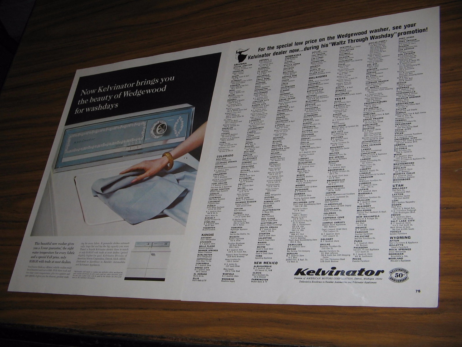 1965 Print Ad Kelvinator Wedgewood Washing Machine Washer AMC Detroit,MI