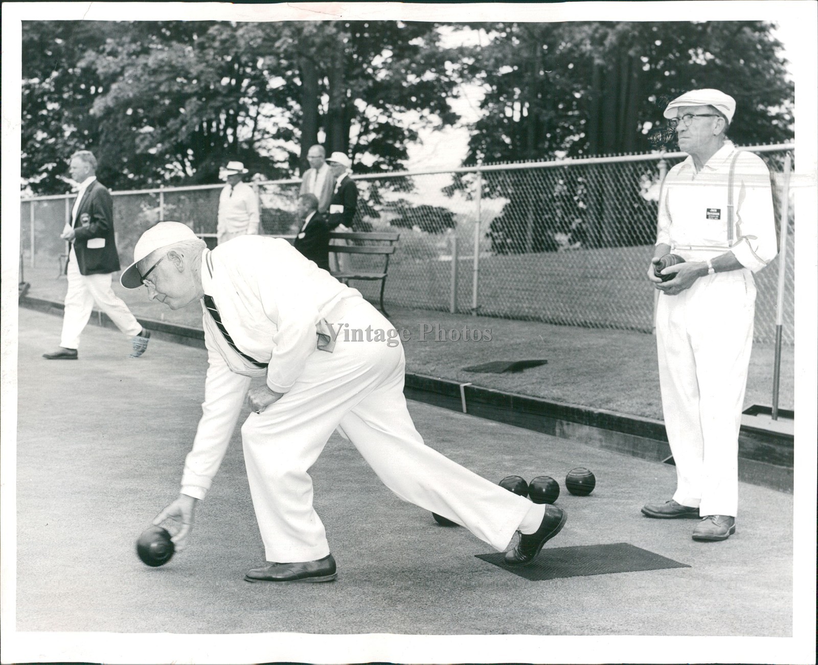 1962 Jack Davidson Jim Ritchie New Zealander Bowling Press Vintage Photo 8×10