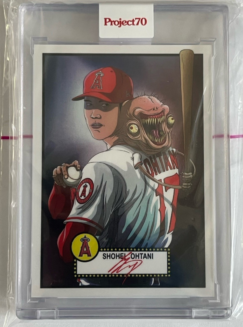 2021 Topps Project 70 #566 Shohei Ohtani by Alex Pardee 1952 Topps Angels