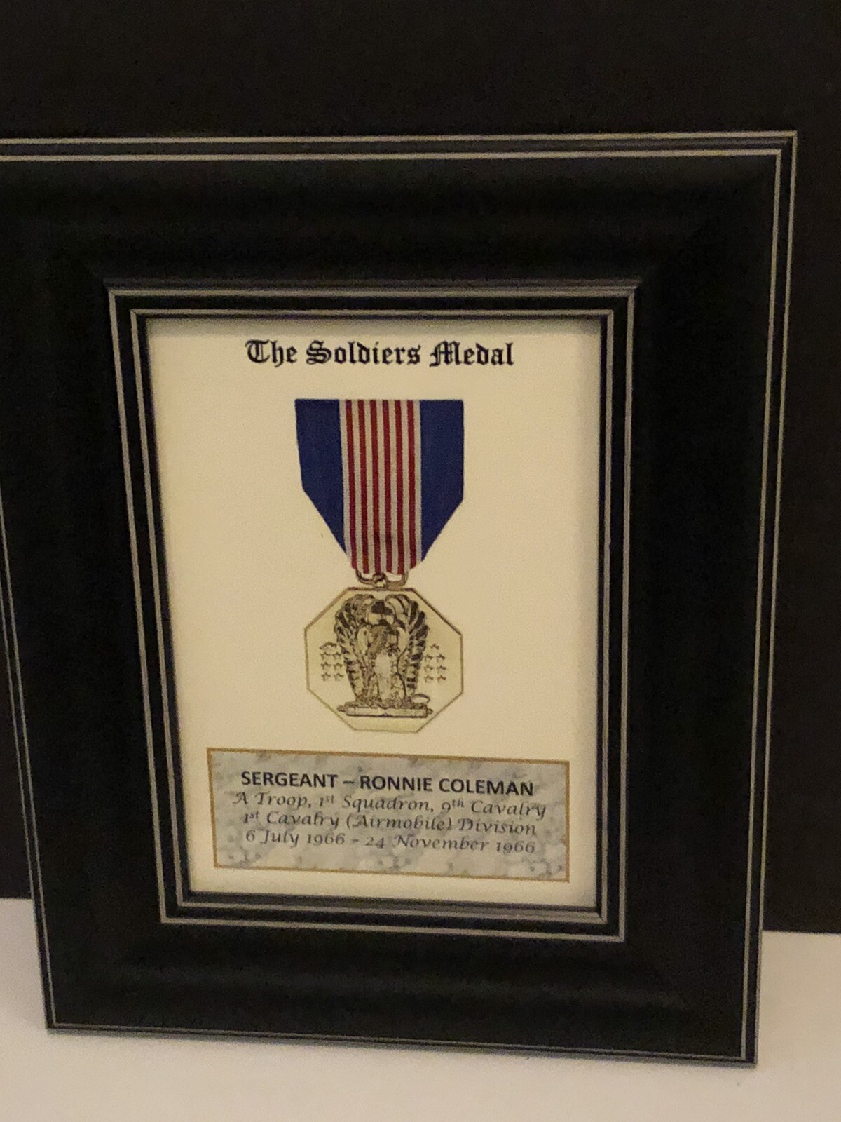 THE SOLDIERS MEDAL ~ Beautiful 5×7 Medal Print with Rank, Name, Unit, etc.