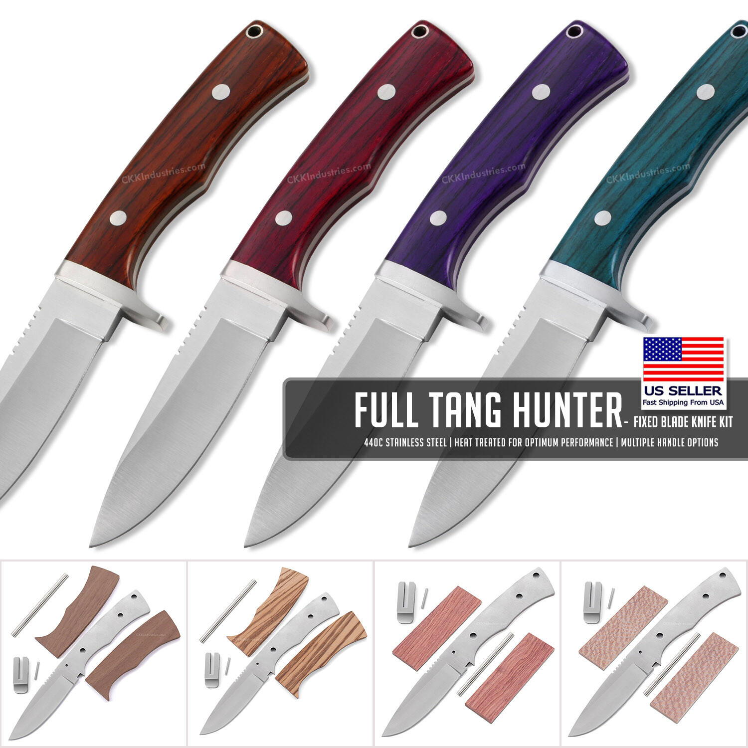 Full Tang Hunter – DIY Knife Making Kit – USA Design