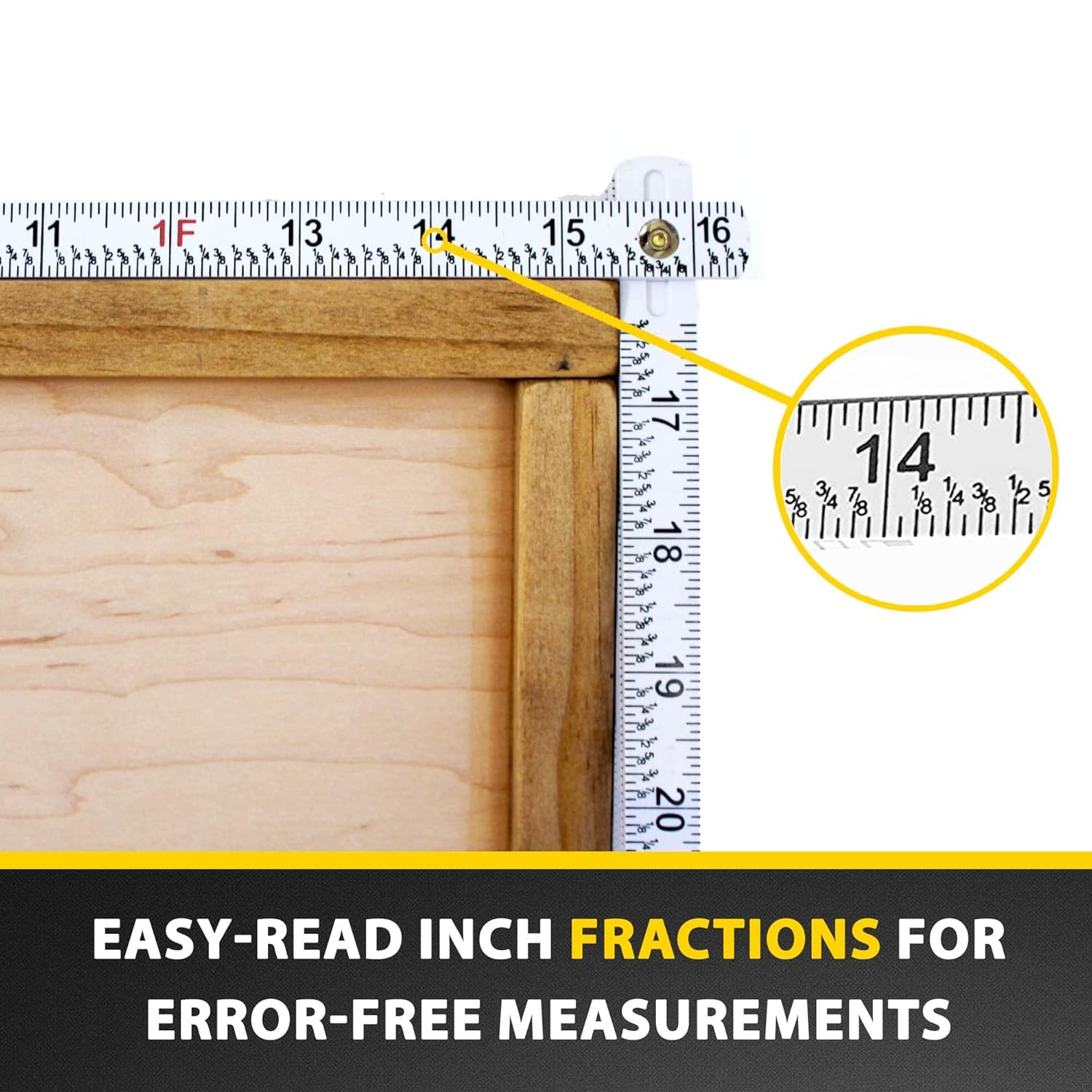Lightweight Composite FR-72 Folding Carpenter’s Measuring Tape Inch Rule