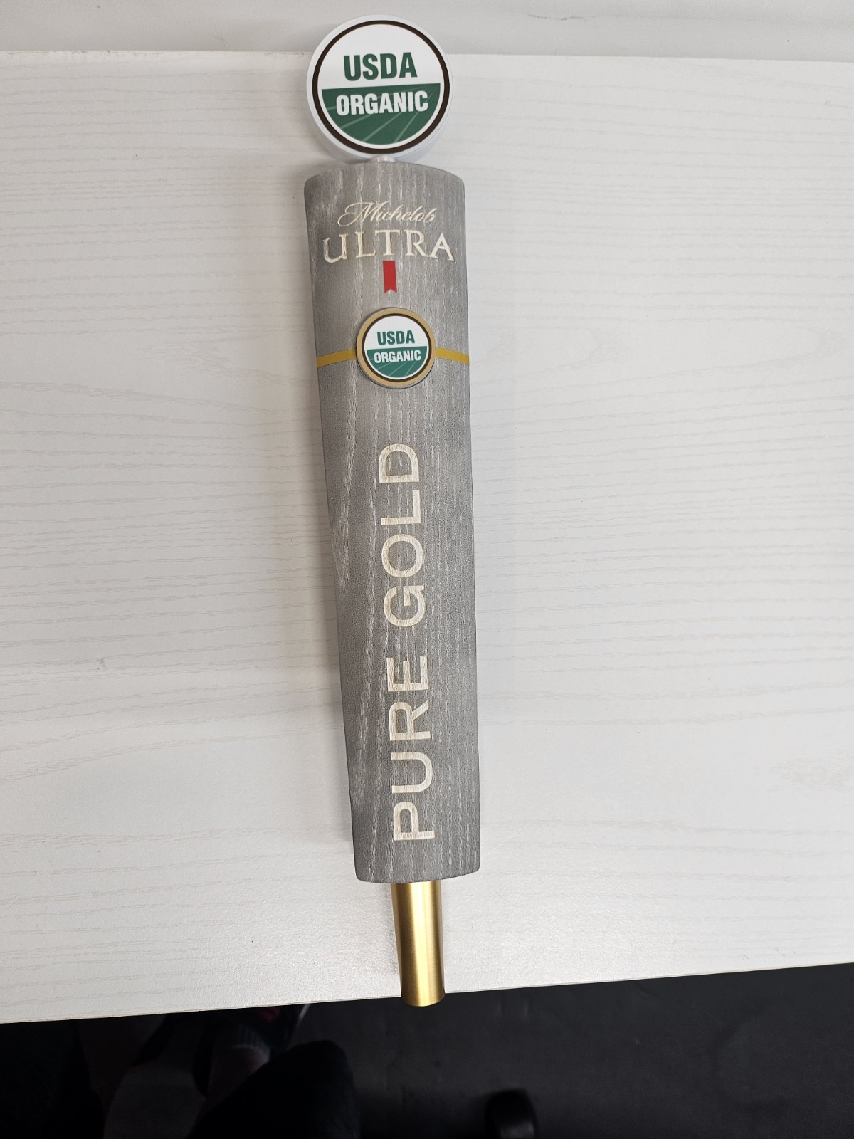 Michelob Ultra Pure Gold USDA Organic Beer Tap Handle 15″