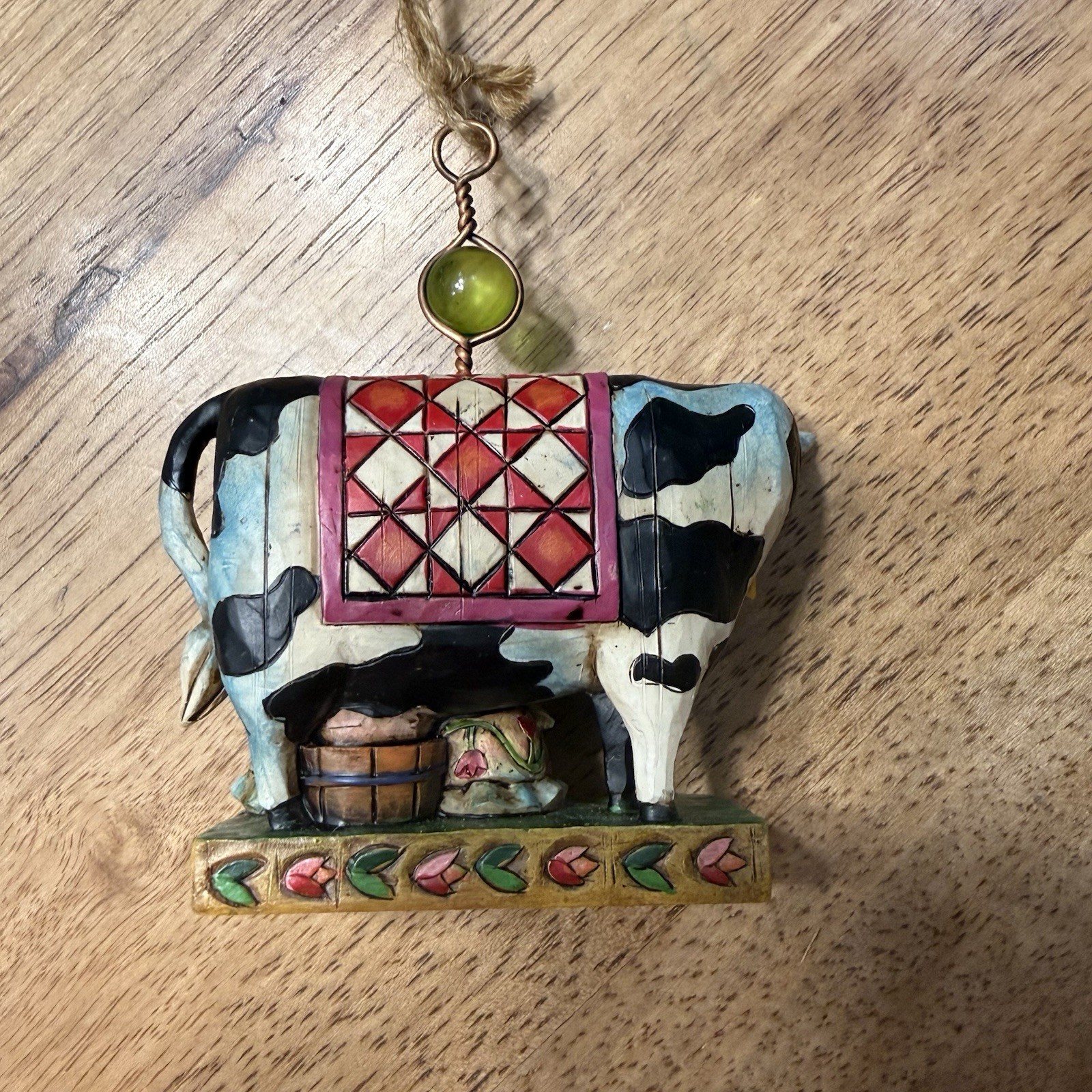 Vtg Jim Shore 12 Days Of Christmas Ornaments Maids A Milking Cow 3×3.5” Ornament