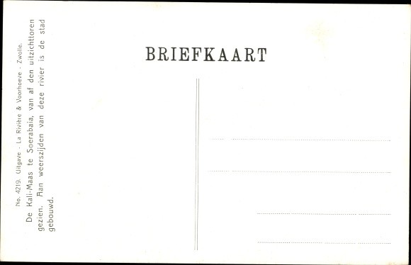 Postcard Surabaya Surabaya Java Indonesia, Kali Meuse – 10866763