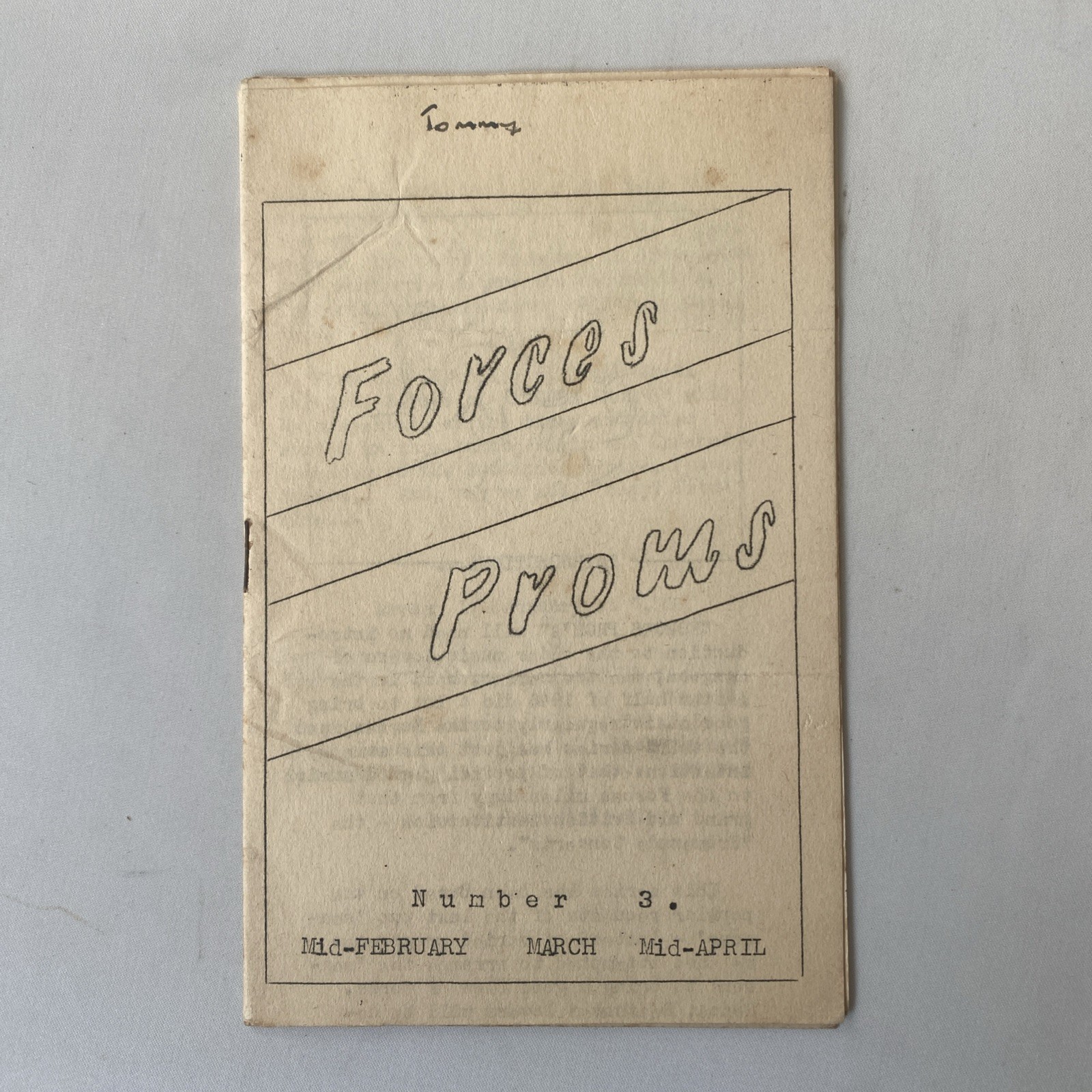 WW2 ENTERTAINMENT PROGRAMMES 1944/45 ITALIAN WITH TICKETS
