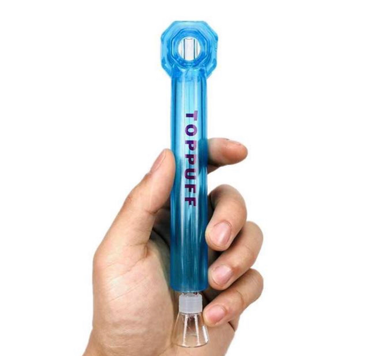 Premium Blue Portable Hookah Screw on Bottle Converter Water Glass Bong Pipes