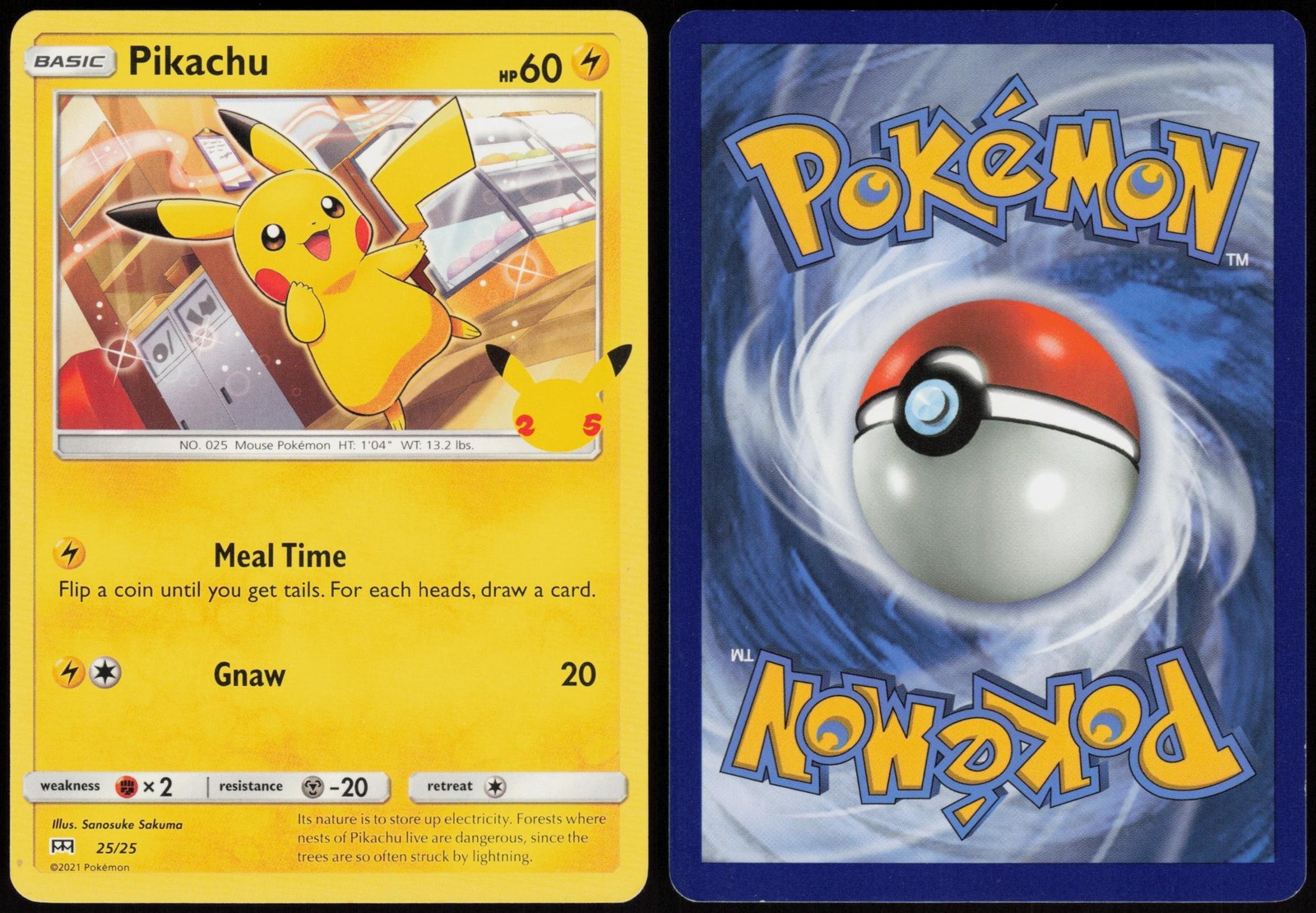 Pikachu 025/025 McDonald’s 25th Anniversary Promos Promo Lightly Played Sakuma