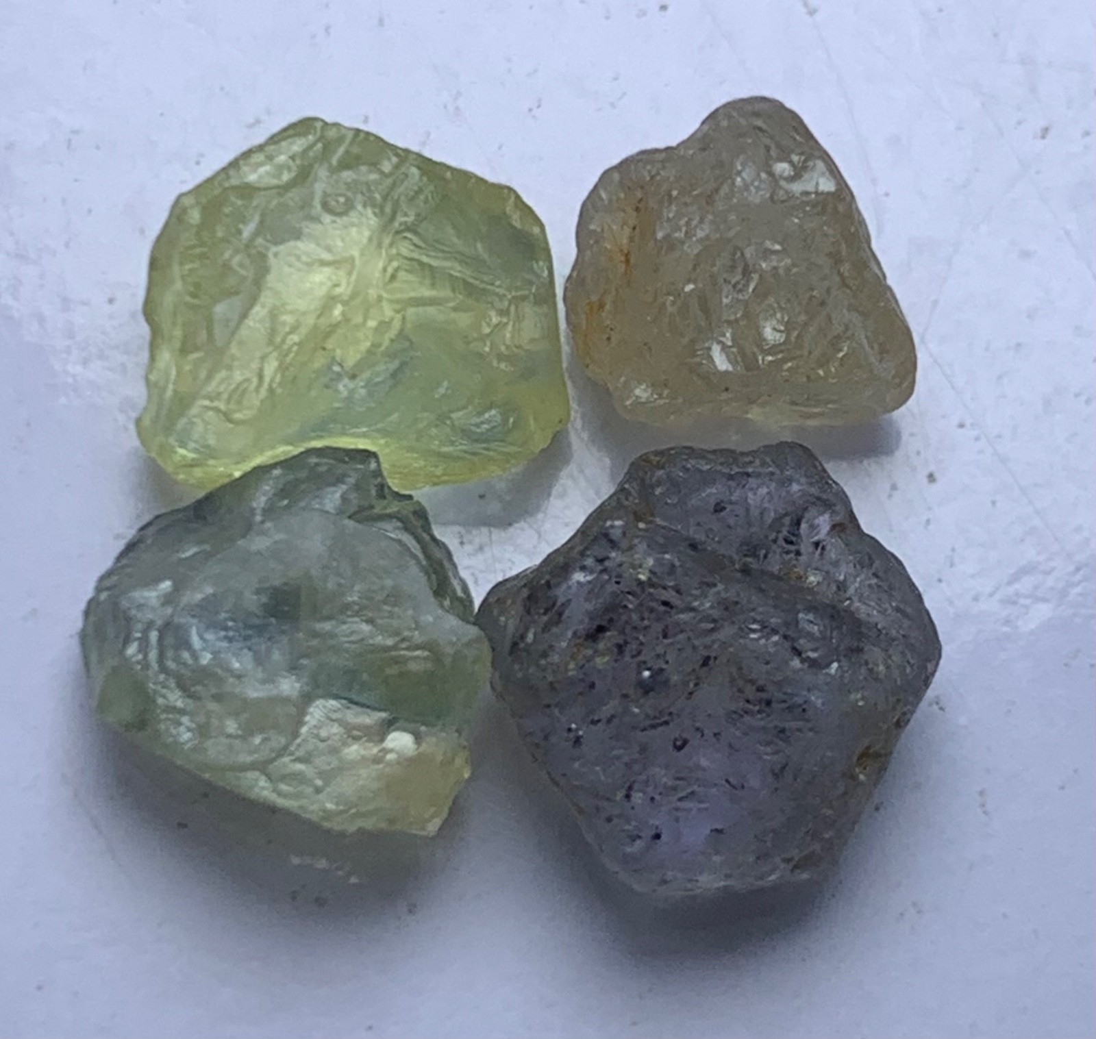 Natural 11.30 ct top quality rough multi colour sapphire facete grade from Afric