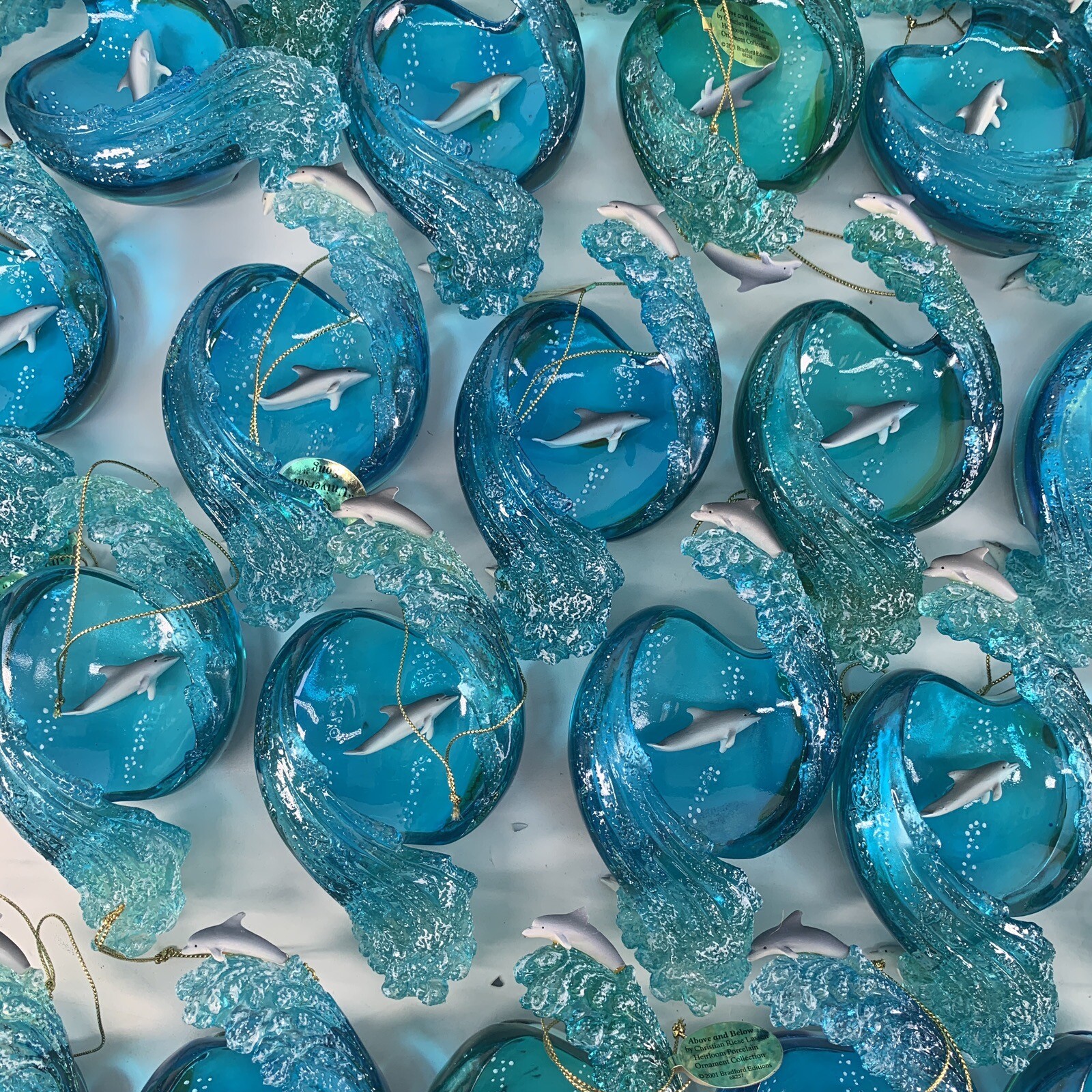 Bradford Exchange Above & Below Dolphin Ornament Lot of 44 Christian Lassen