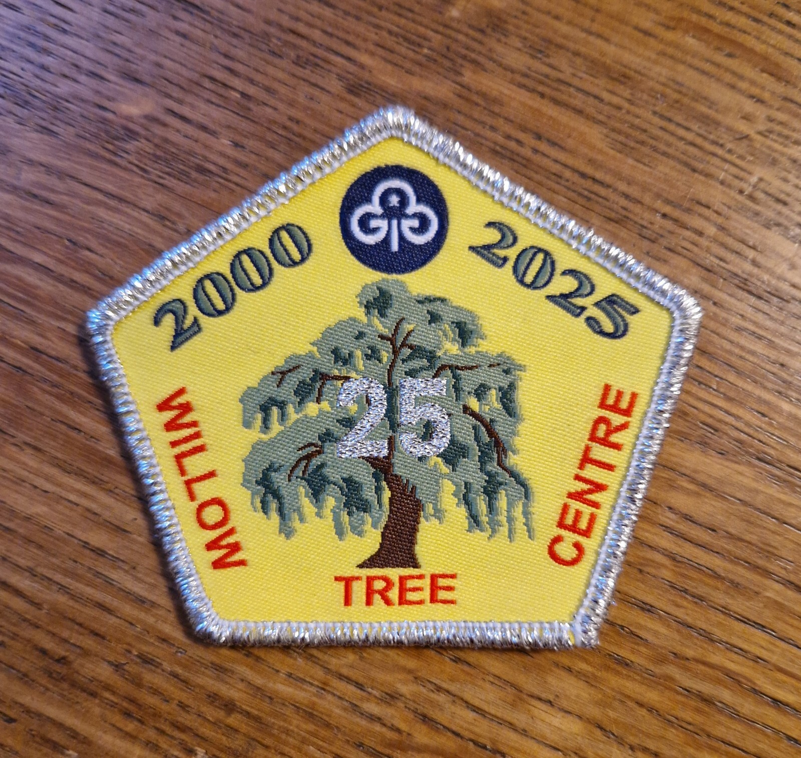 GirlGuiding 2000-2025 25 Years Willow Tree Centre Badge