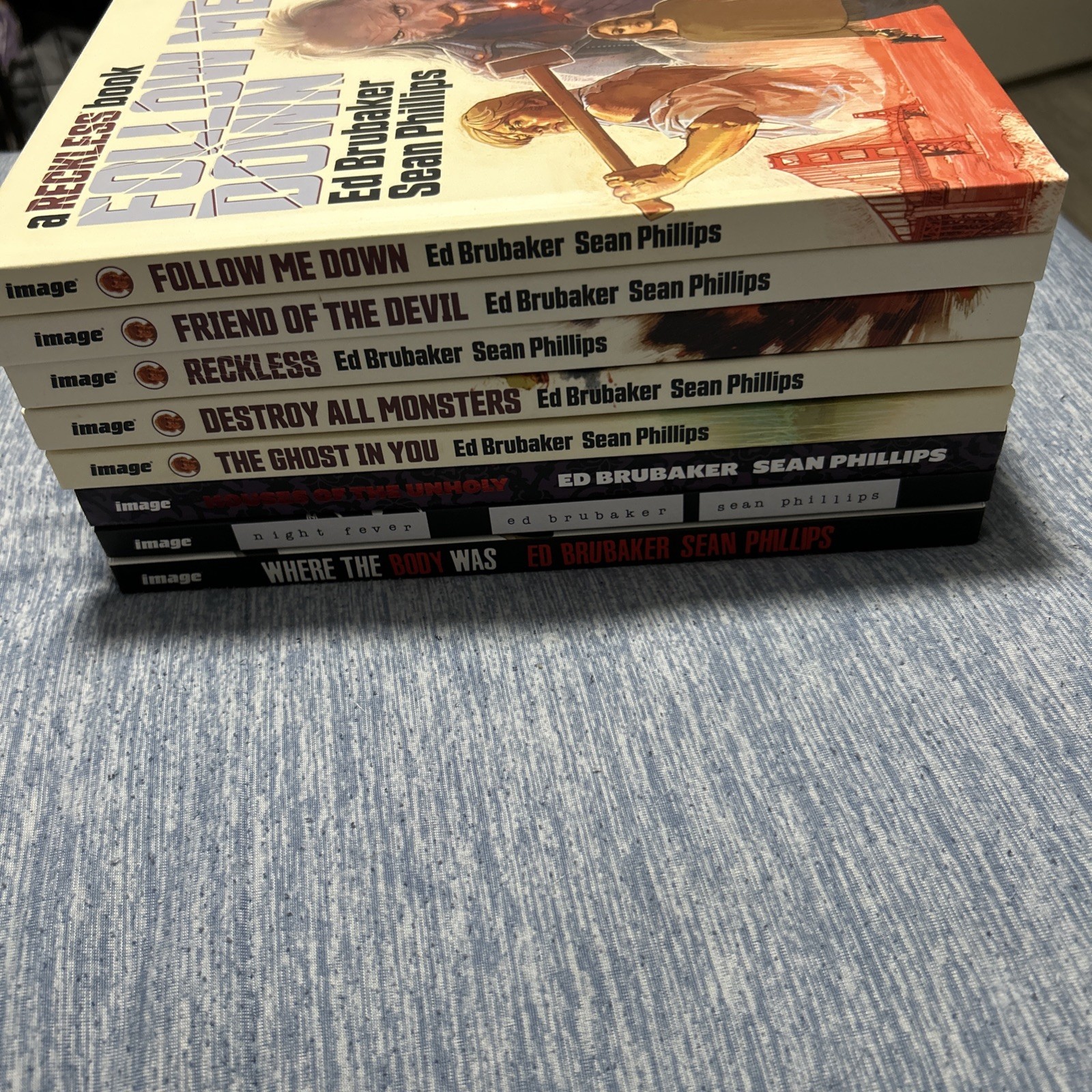 Reckless Graphic Novel Series 1-5, And 3 Other Hardcovers Brubaker/Phillips