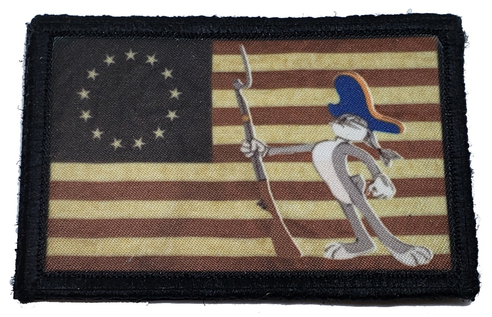 Road Runner Wile E Coyote Morale Patch Funny Tactical Military USA flag Badge