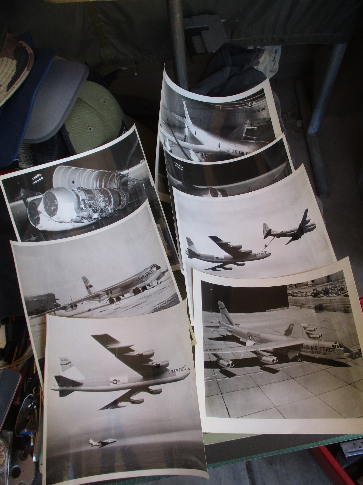 Lot of 1950s BOEING Company B-52 Photos with F-86, KC-97, KC-135 Aircraft