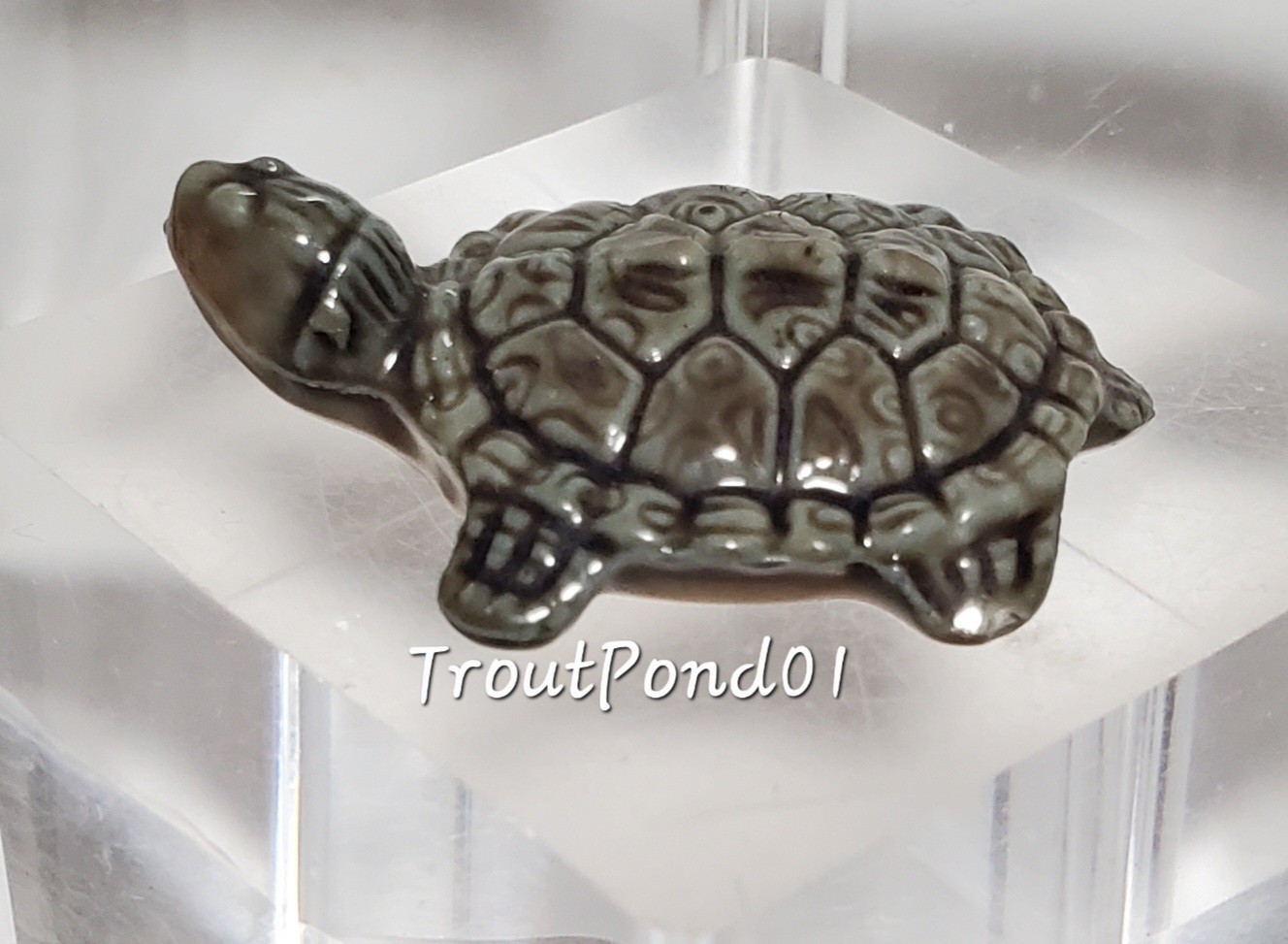 Wade Whimsies Terrapin Turtle Recessed Canadian Red Rose Tea Promo 1967 – 1973