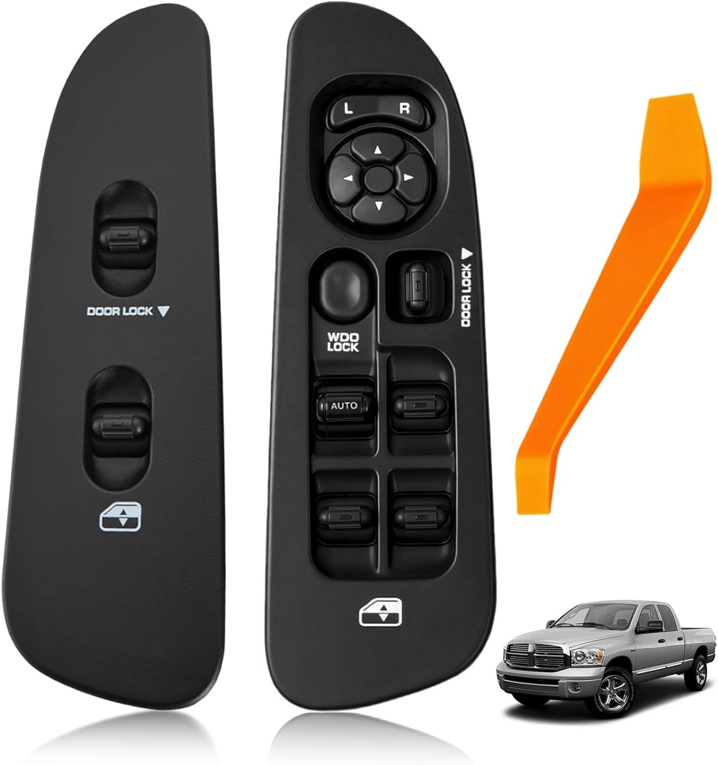 Power Window Switch with Bezel (Driver & Passenger Side) Fit for Dodge Ram 1500/