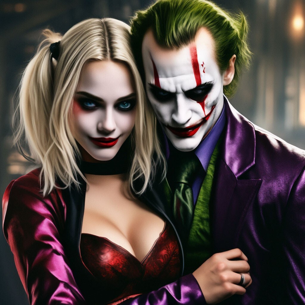 Harley Quinn / THE JOKER FUNNY MEME Fridge Magnet Decal Poster Metal Sign