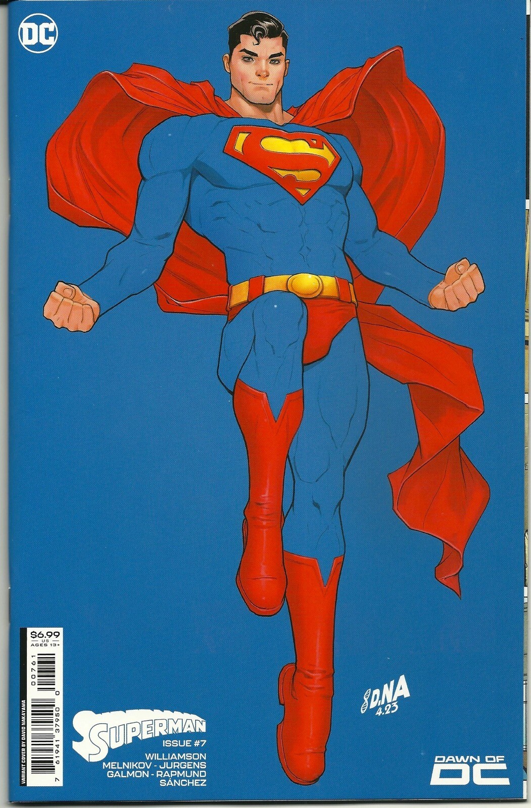 SUPERMAN #7! DAVID NAKAYAMA VARIANT COVER! NM!