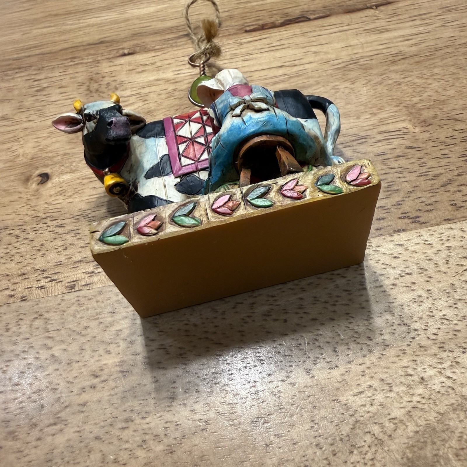Vtg Jim Shore 12 Days Of Christmas Ornaments Maids A Milking Cow 3×3.5” Ornament