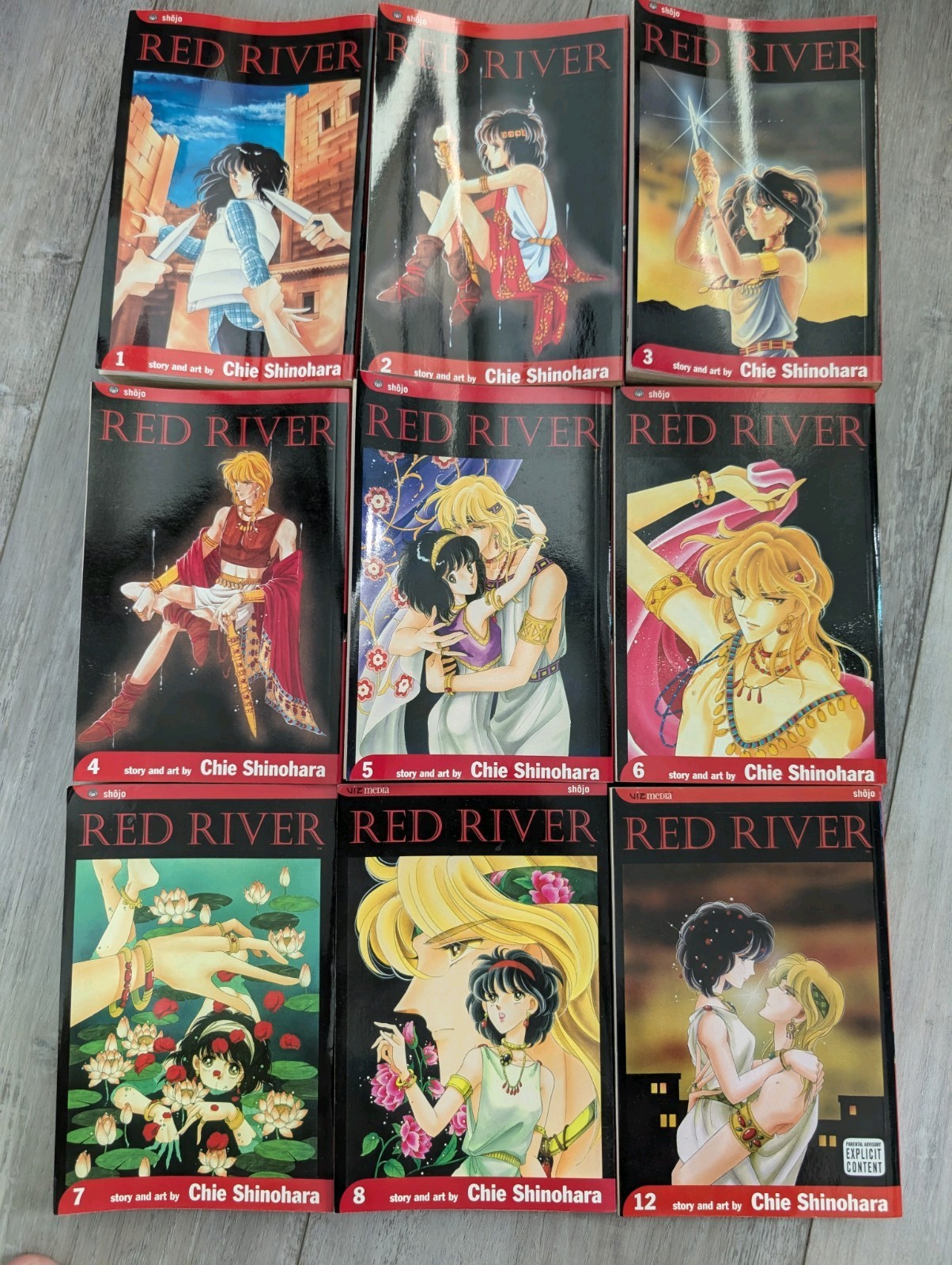 Red River Chie Shinohara Manga English Version Volumes 1-8 & 12 Paperback Comic