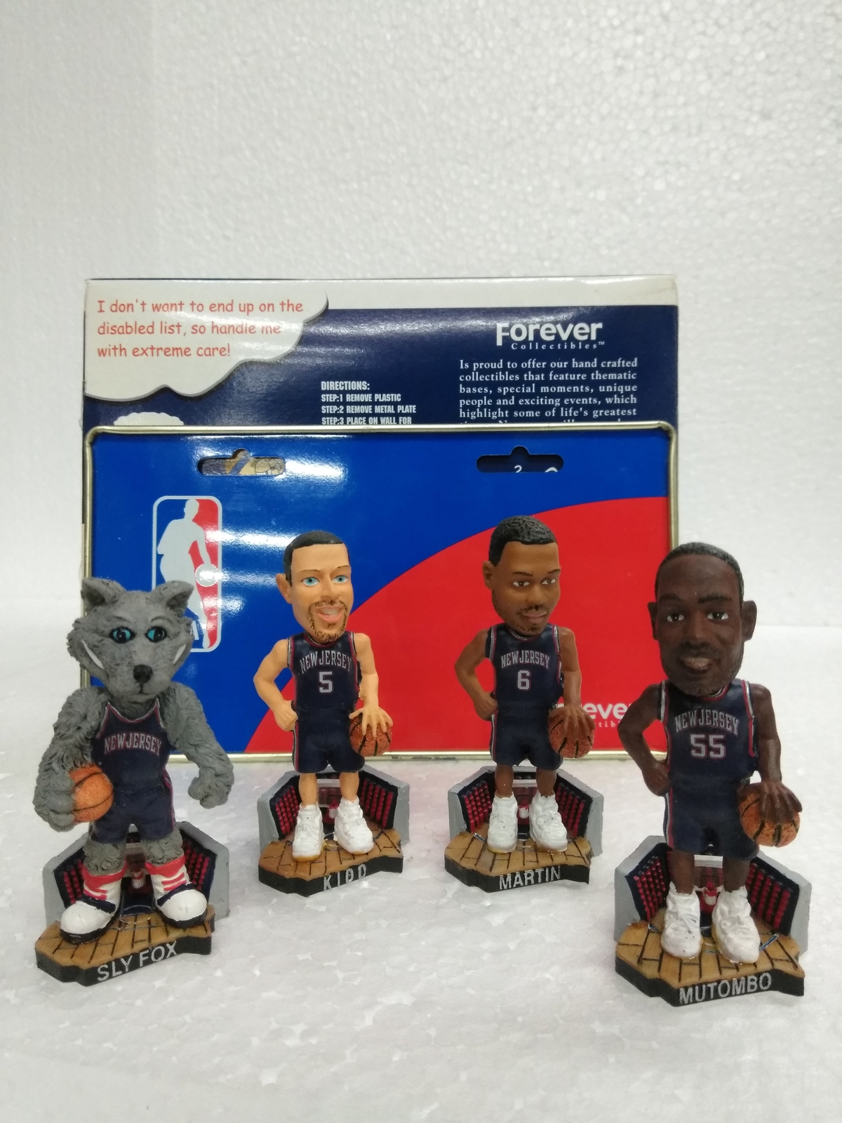 New Jersey Nets 4 Pack Mini Bobbles Bobblehead Bobble head