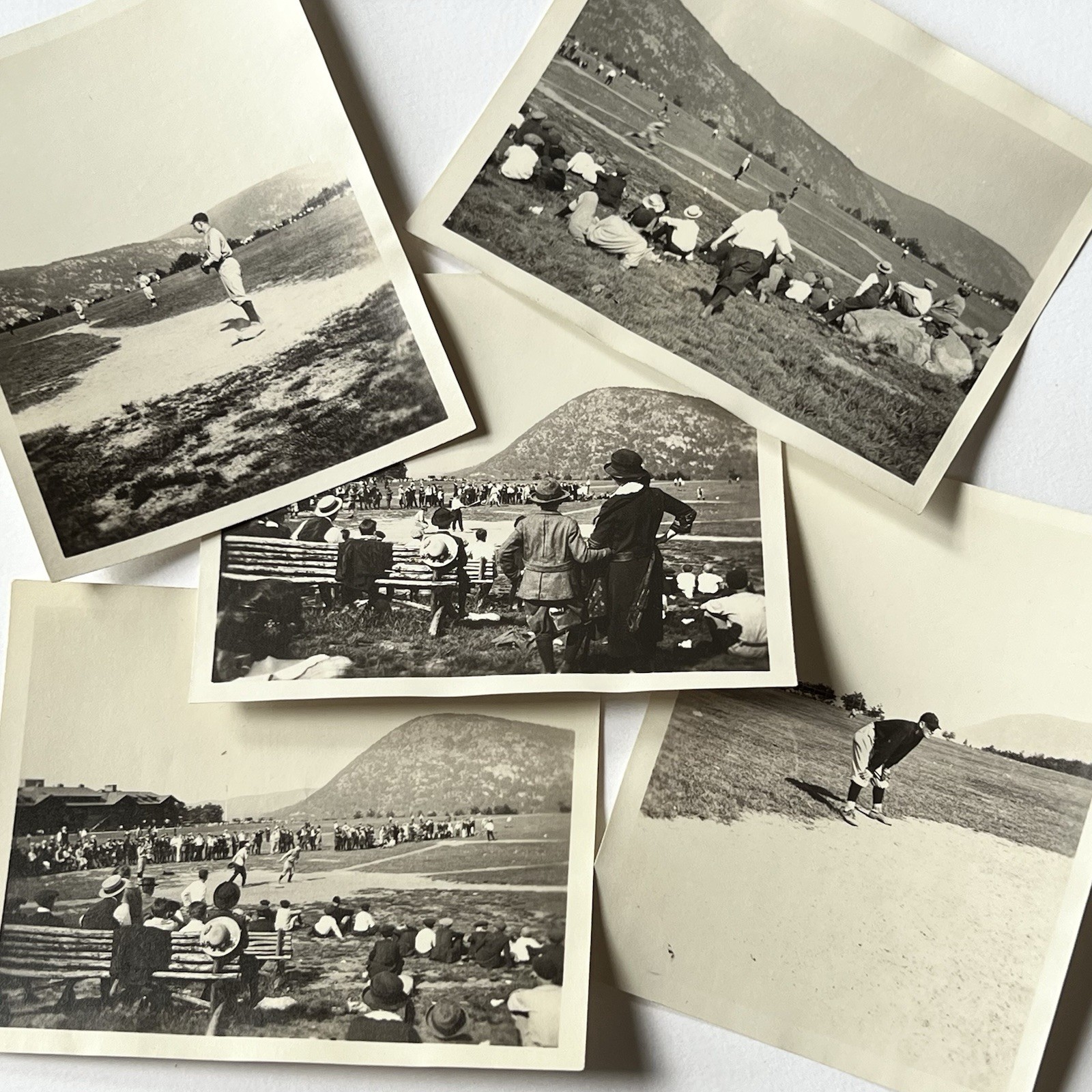Vintage B&W Snapshot Photograph Bear Mountain Inn Hancock NY Baseball Dodgers ?
