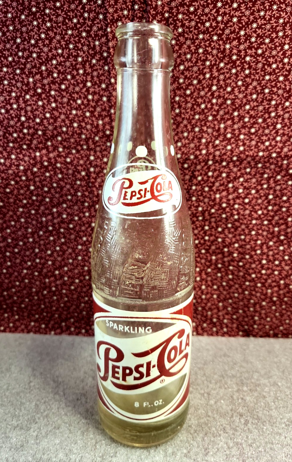 Sparkling Pepsi-Cola Bottle Wichita KS 8oz Vintage 1952 Pepsi Soda
