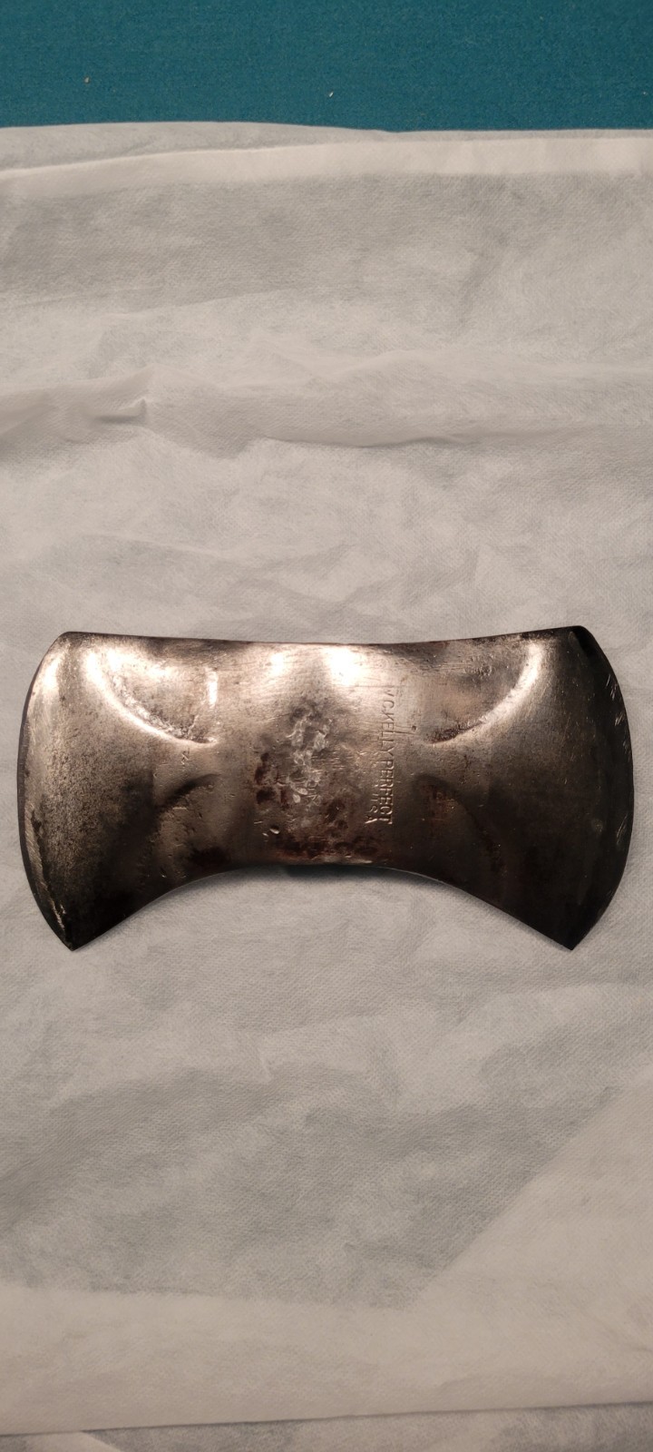Vintage W.C. Kelly Perfect Double Bit Axe Phantom Bevels 3 Lbs. 8 Oz. USA