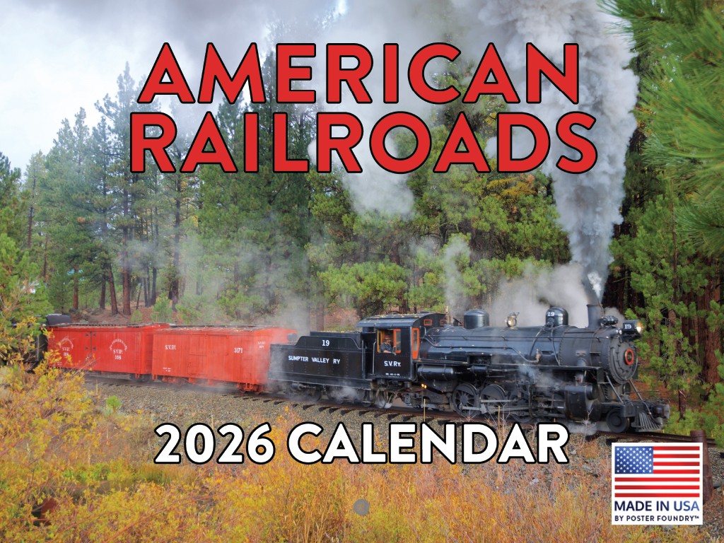 American Railroad Calendar 2026 Train Monthly Wall Calender 12 Month 12×18