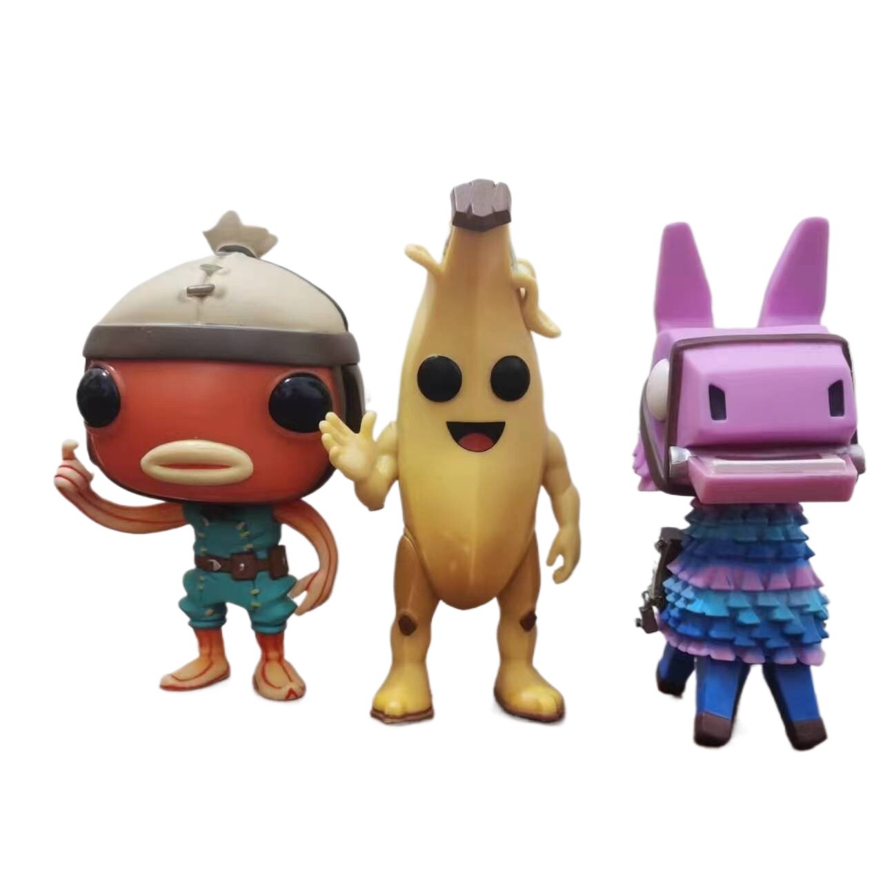 Lot of 3 Funko Pop Games Fortnite Loot Llama #510 Peely #566 Fishstick #568 OOB