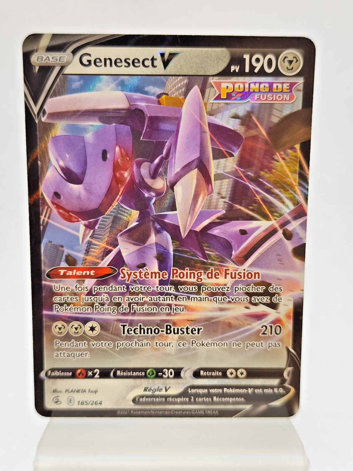✅ Pokemon Card FR Genesect V 185/264 Booster EB08 Fusion Fist