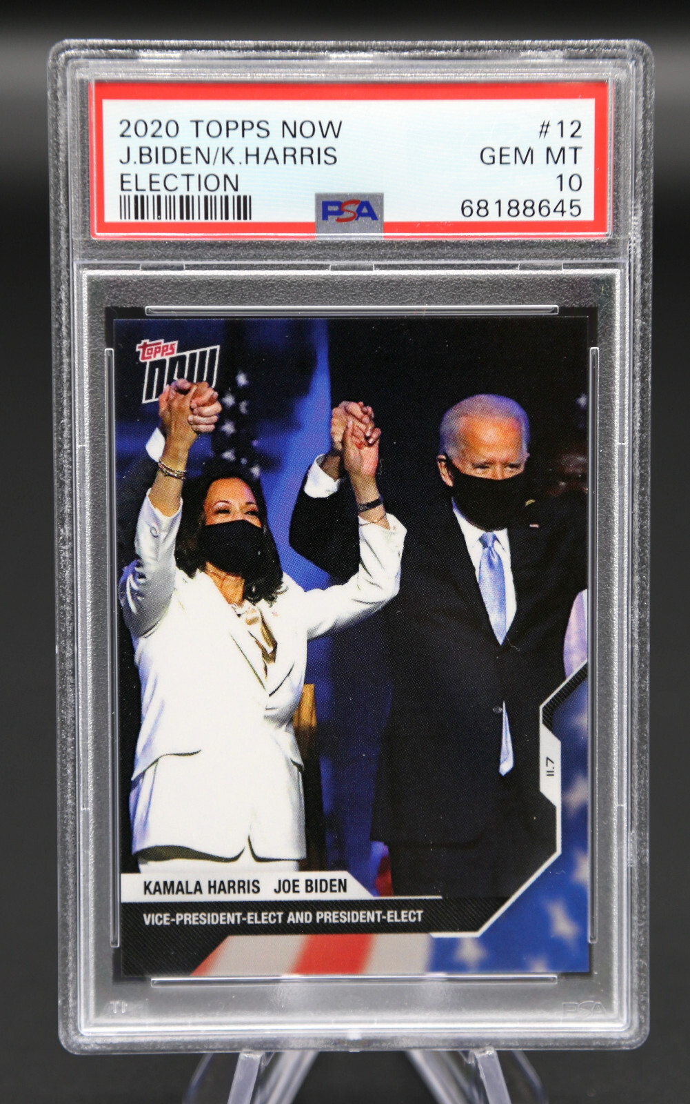2020 Topps Now Election JOE BIDEN KAMALA HARRIS #12 Win /3806 PSA 10 Gem Mint 💎