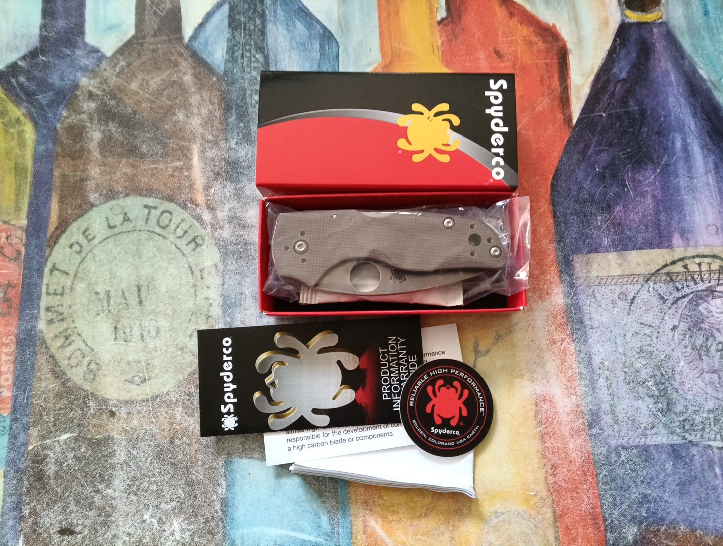 Spyderco Lil’ Native CPM-15V Stonewashed Plain Blade, Brown G10 Handle, Backlock
