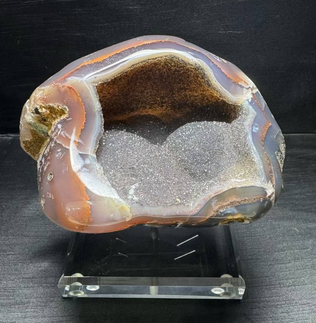 3.27LB Natural Agate sugar geode quartz crystal cluster cathedral reiki healing