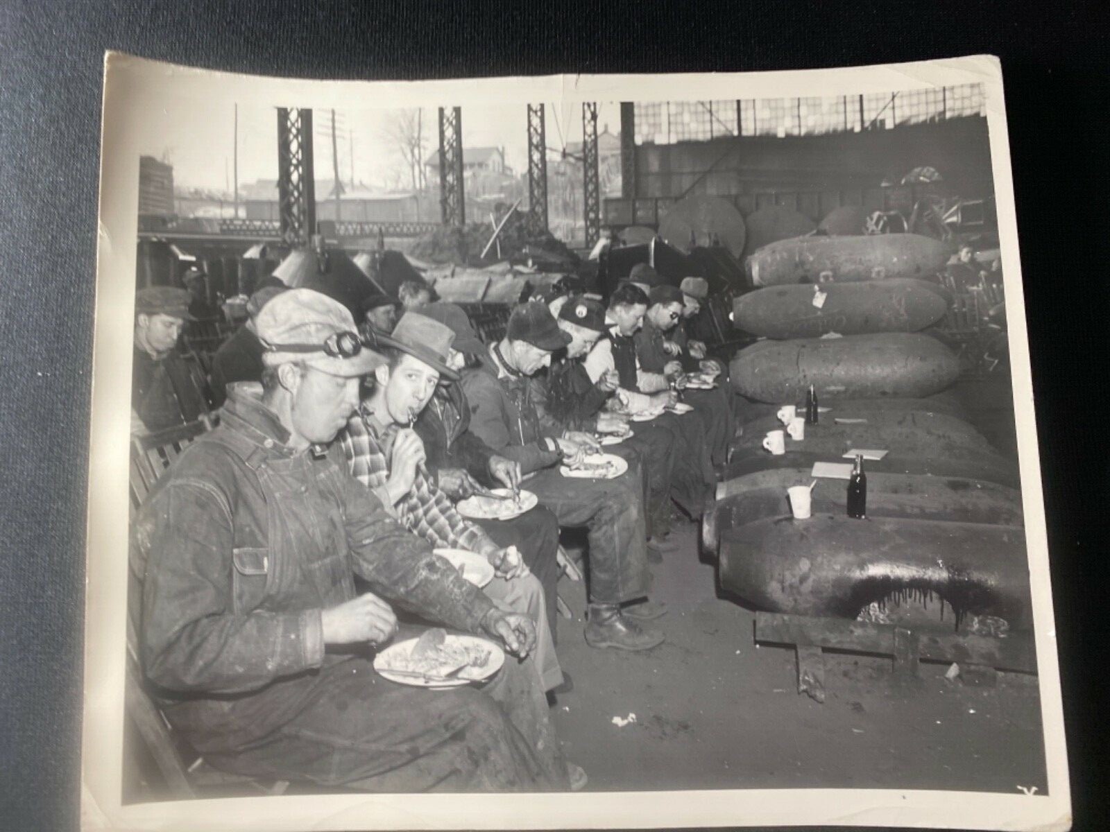 WW2 Workers Eat Dinner After Military Speeches at Bombmaker Darby Corp Kansas