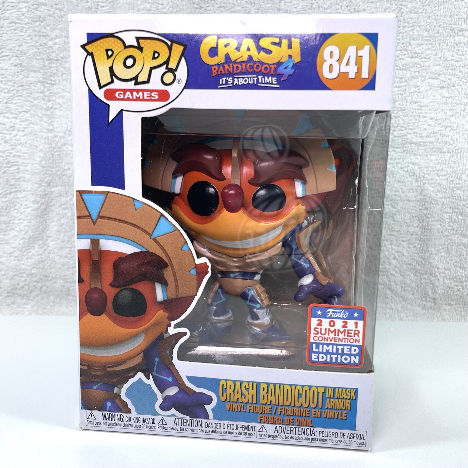 Funko Pop! Games Crash Bandicoot in Mask Armor 841 – Summer 2021 SDCC Exclusive