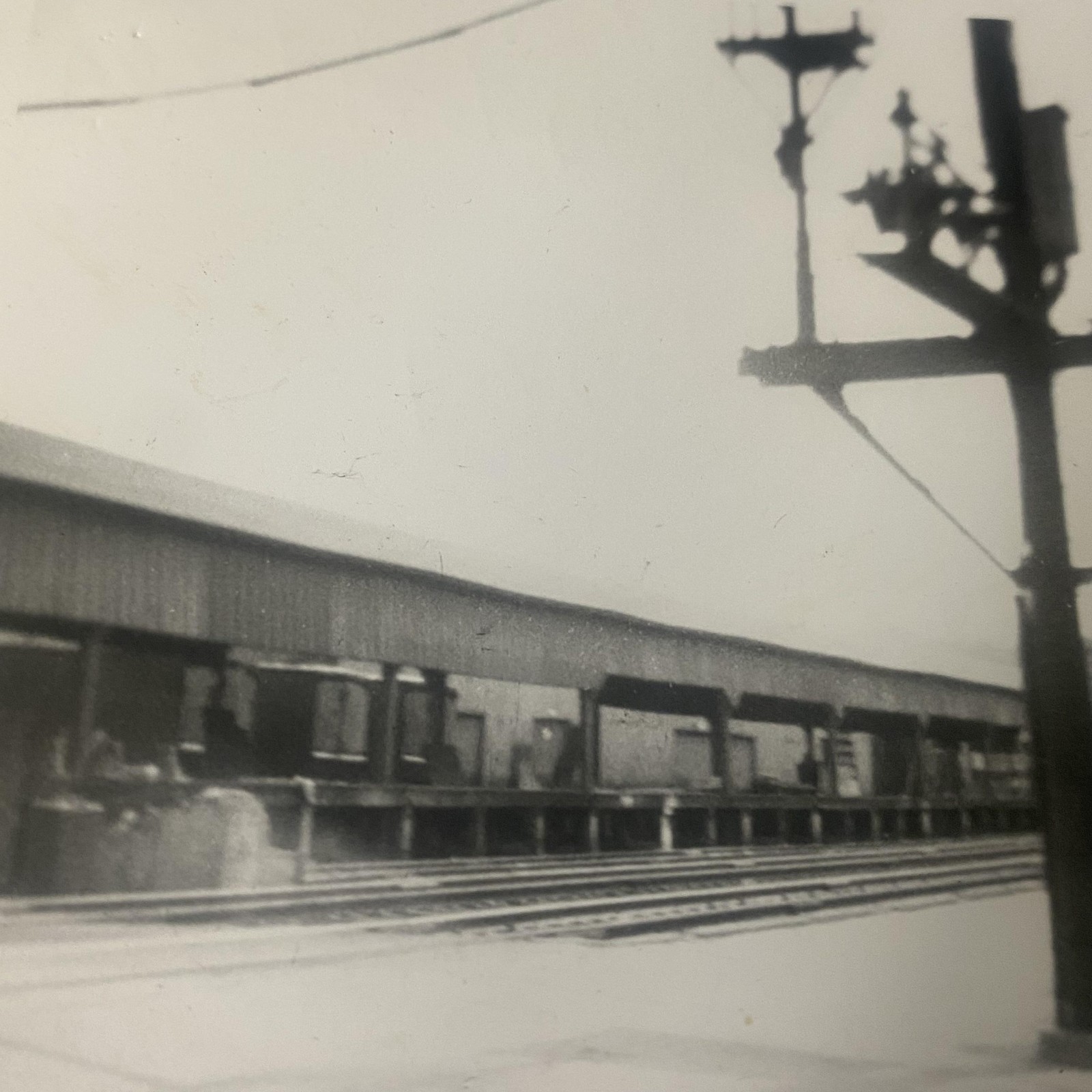 Vintage Sunbury Lackawanna & Reading Railroad Freight Station Photo 3.25×4.5 B&W