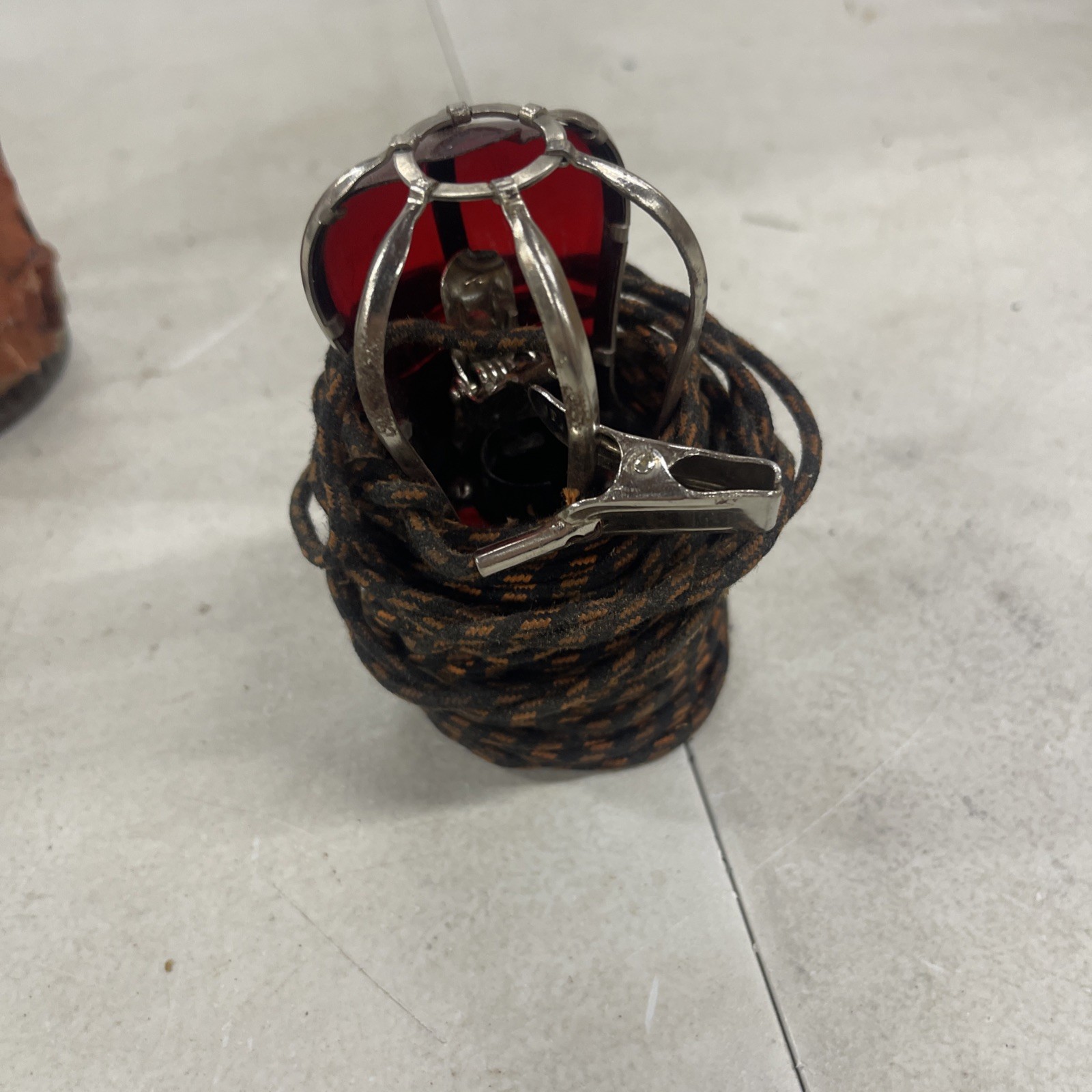 Vintage 6 Volt Trouble Light Emergency / Courtesy Light With Original Can 1930s