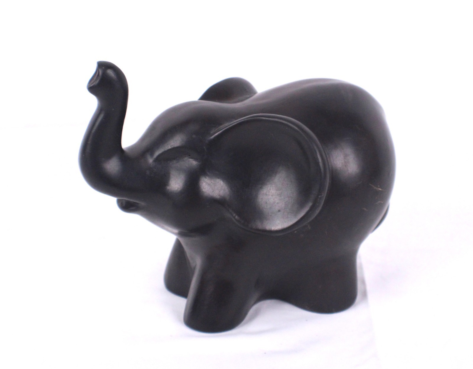 Mid Century Carved Mahogany Elephant 5 LBS